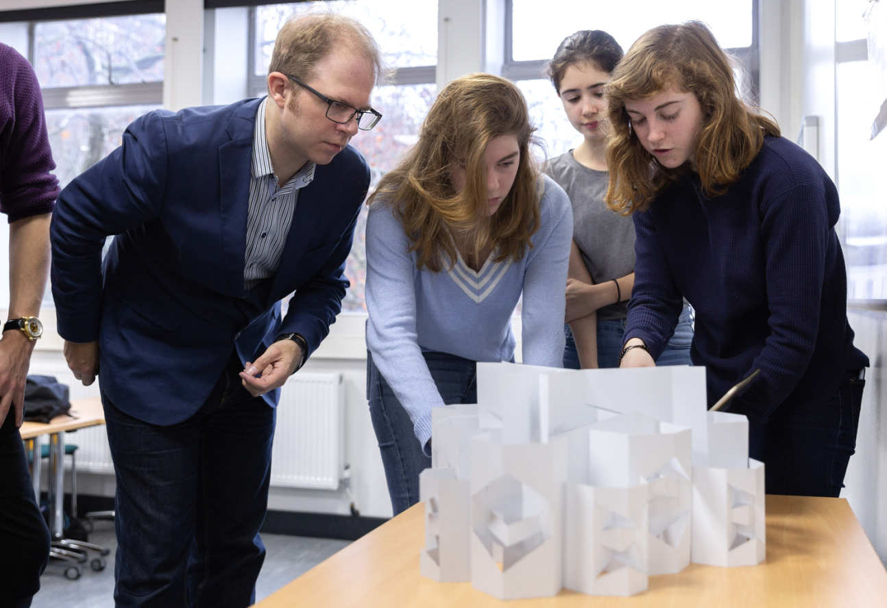 Students on the sketching and modelling module