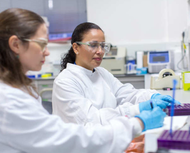 Imperial students in a lab