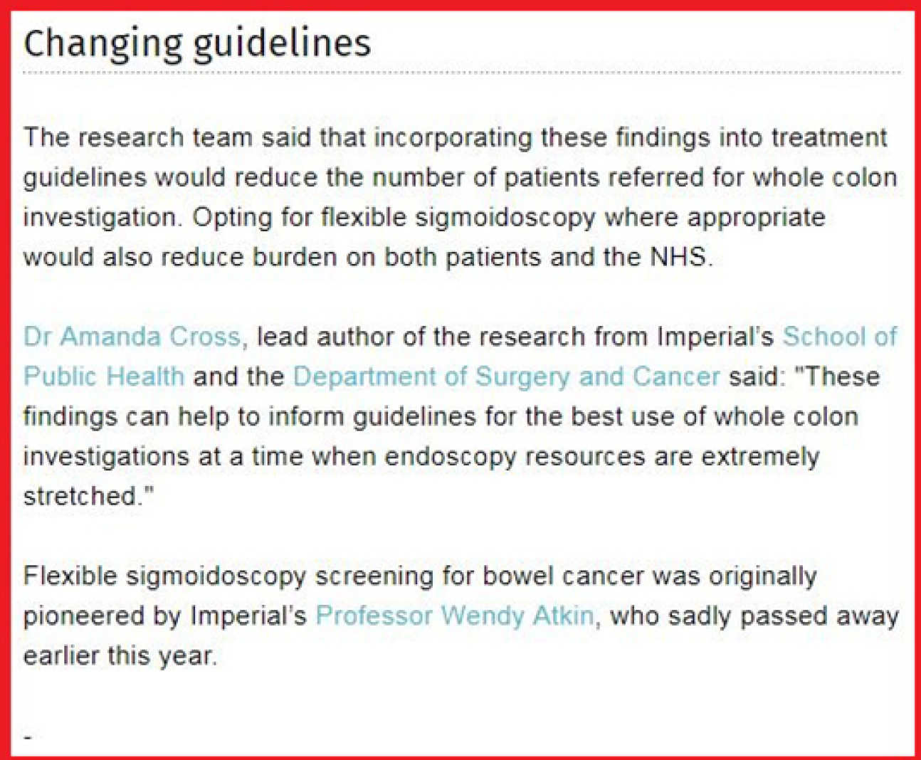 Body content of a news article with a subheading