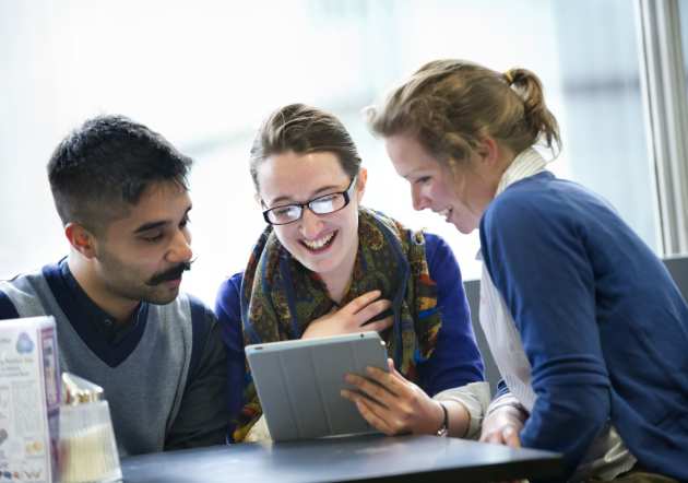 students using an iPad