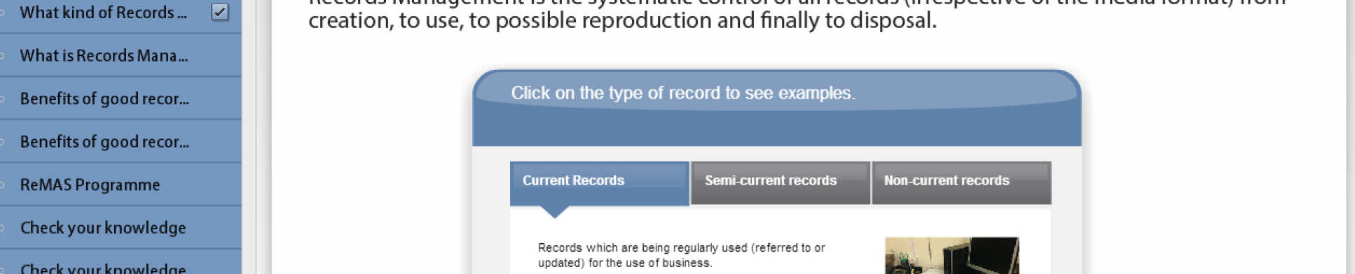 Record management training