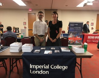 Alexander Al-Zubeidi (MSci Chemistry 2017) at a recruitment fair in Houston