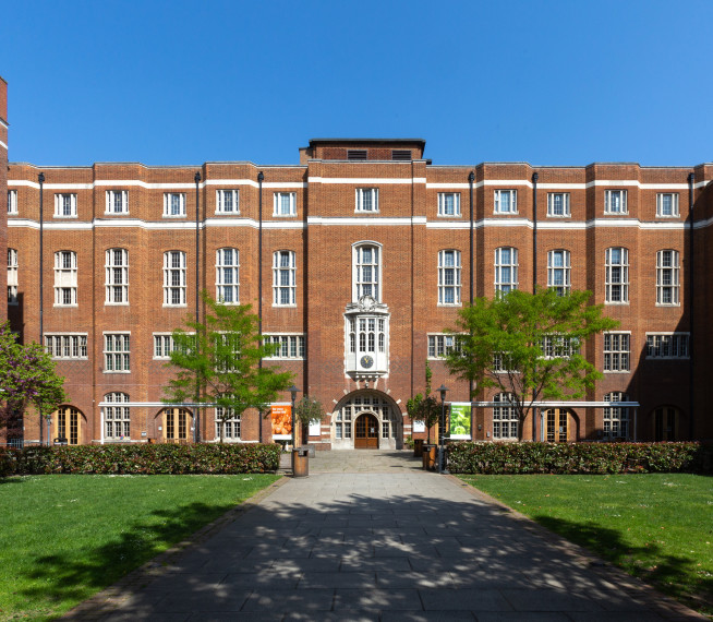 A photo of Beit Quadrangle, Imperial College London campus South Kensington, on a sunny day