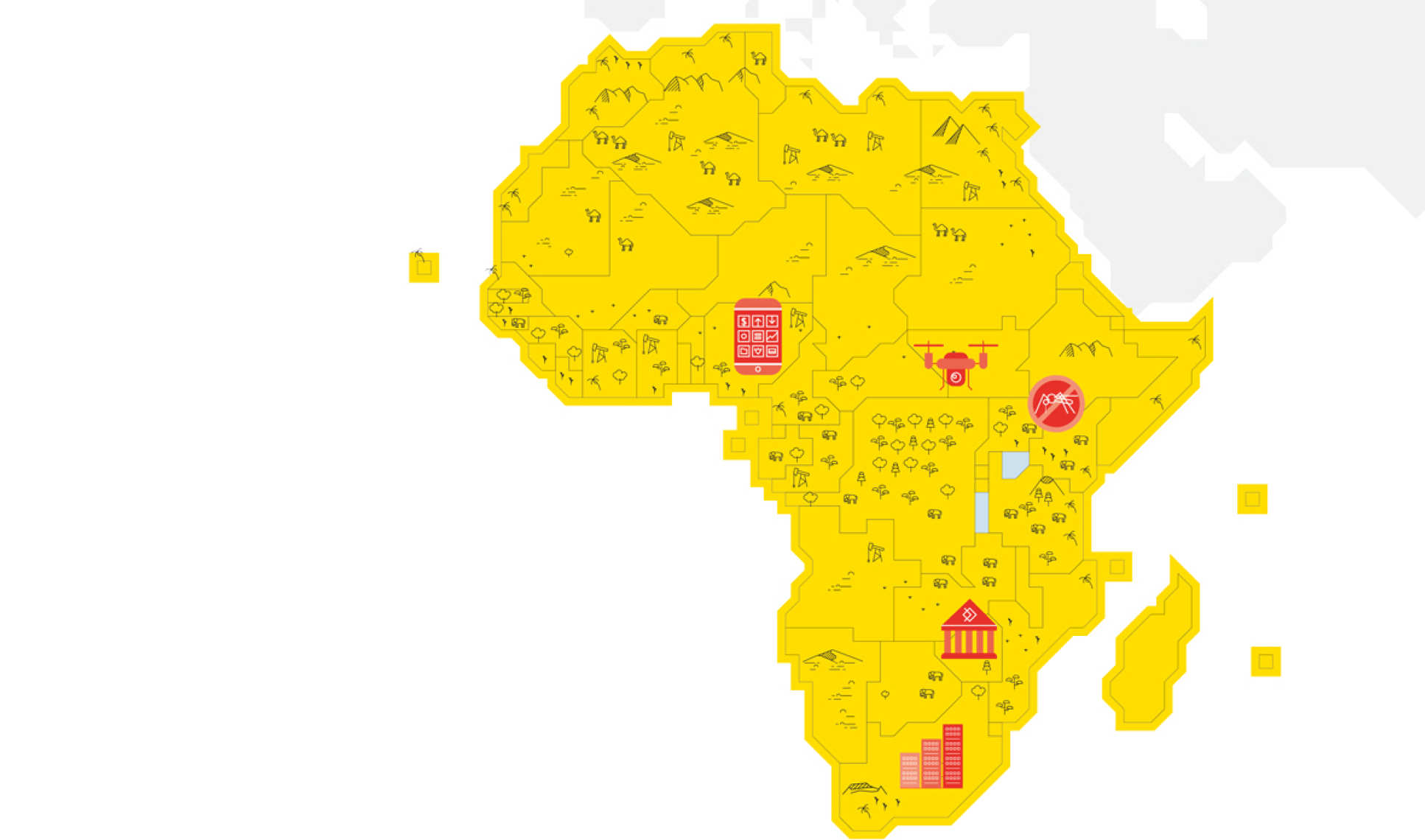 Illustrated map of Africa