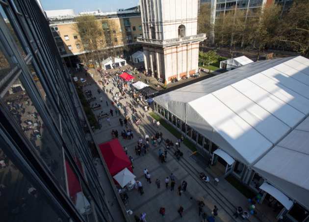 Aerial view of the Festival