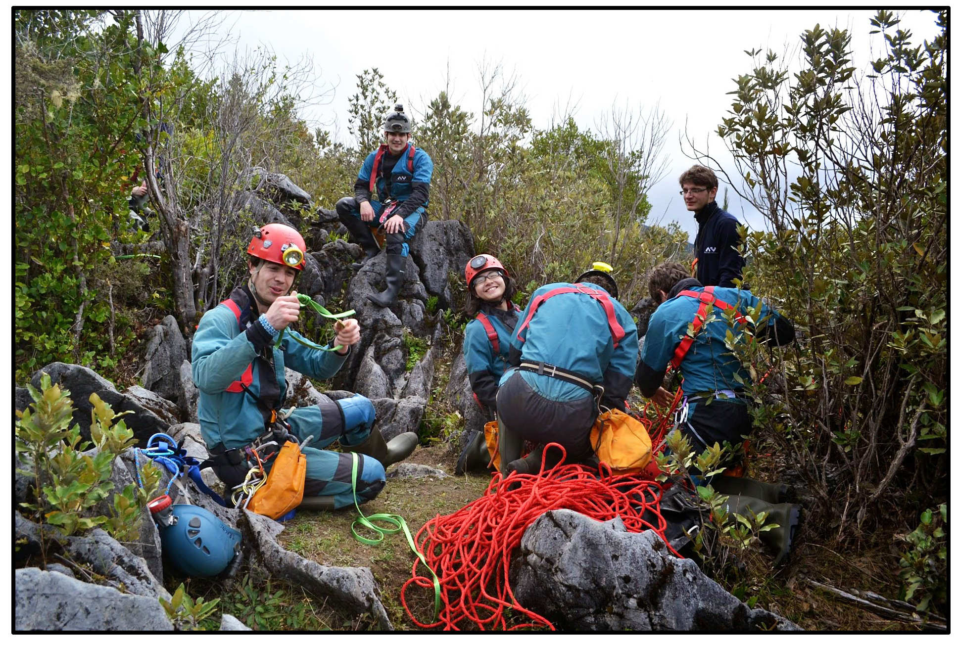 The Caving Club members