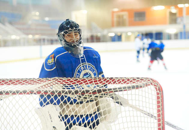 Goalkeeper Shu Shiotani (MEng Mechanical Engineering, third year)