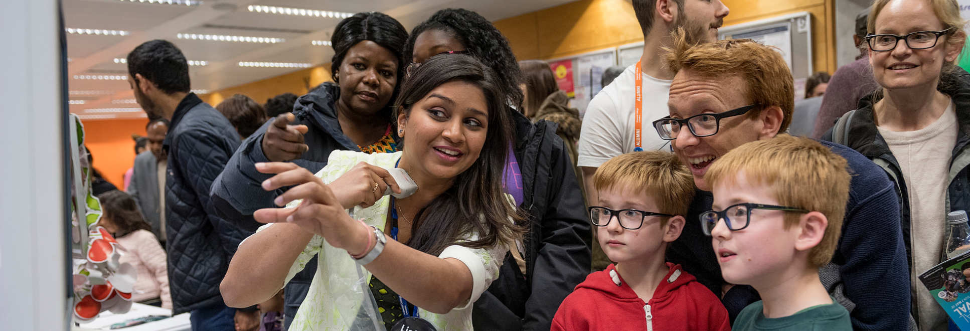 An Imperial researcher demonstrate a robot at Imperial Fringe