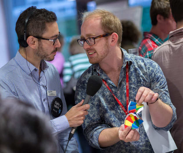 Interviewing taking place at the Fringe event 