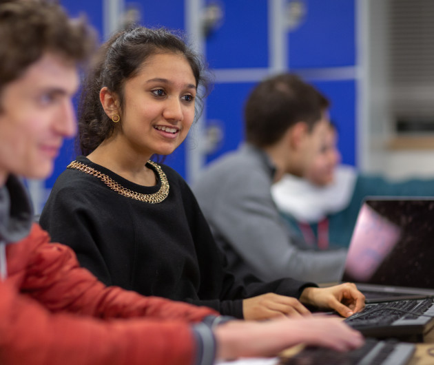 Students in computing lab