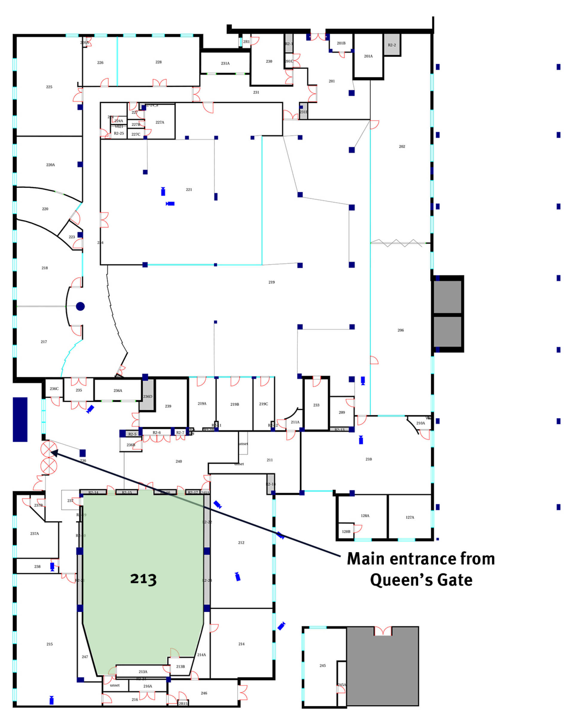 Floorplan level 2 Huxley Building