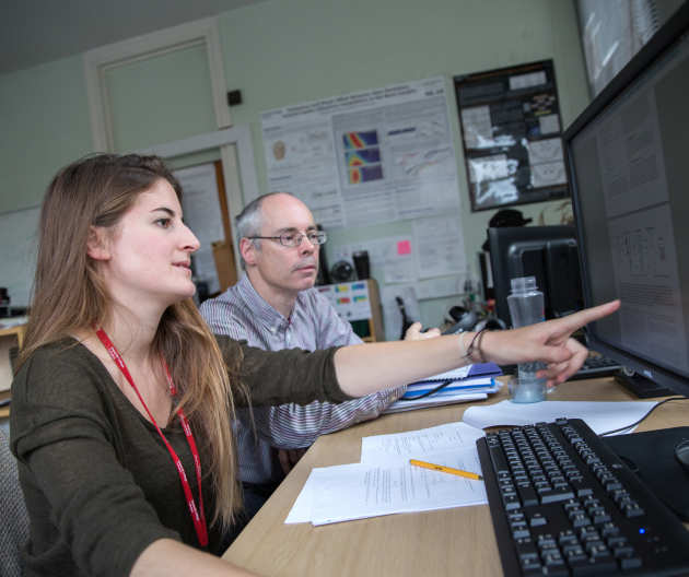 A student with Professor Murray Shanahan