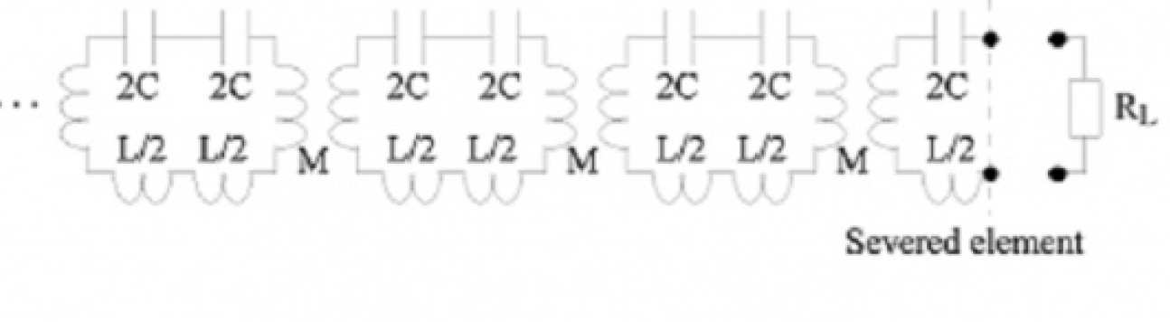 Broad-band transducer constructed from half a resonant element in a magneto-inductive cable.