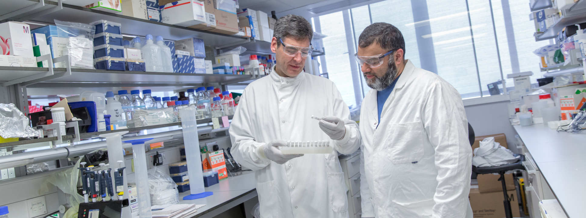 Professor Matthew Pickering in the lab