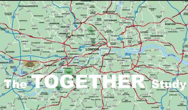 The TOGETHER Study logo, a London map