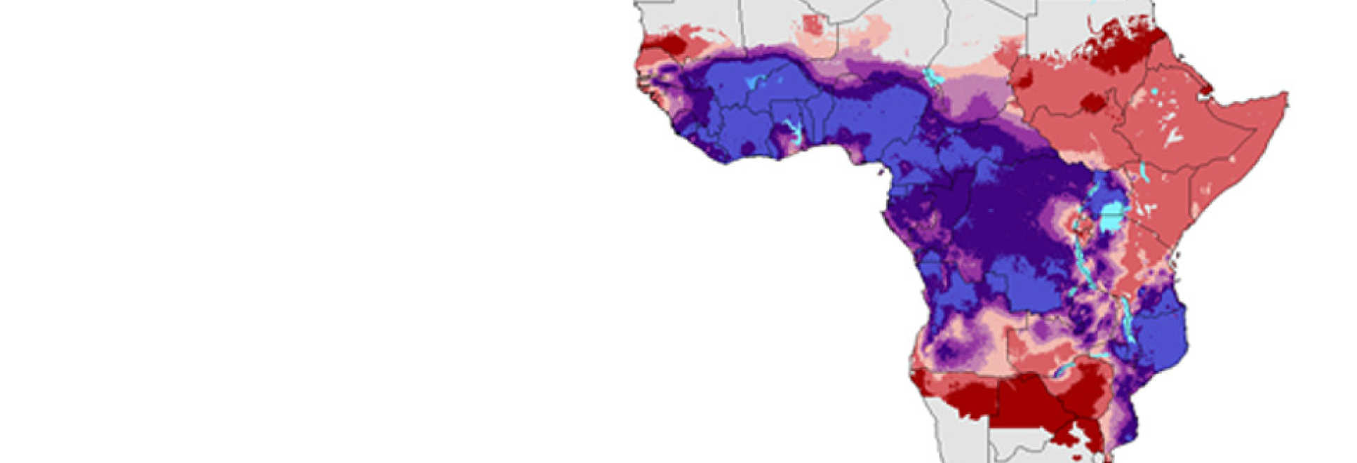 A map of malaria spread across Africa