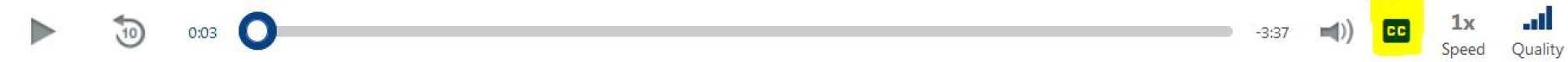 CC icon in Panopto Web player control