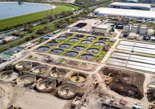 Mogden Sewage Treatment Works in Isleworth