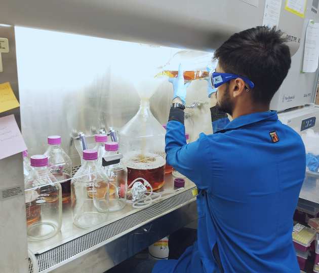 Aniket Chitre in the Hamel Lab at MIT in 2019