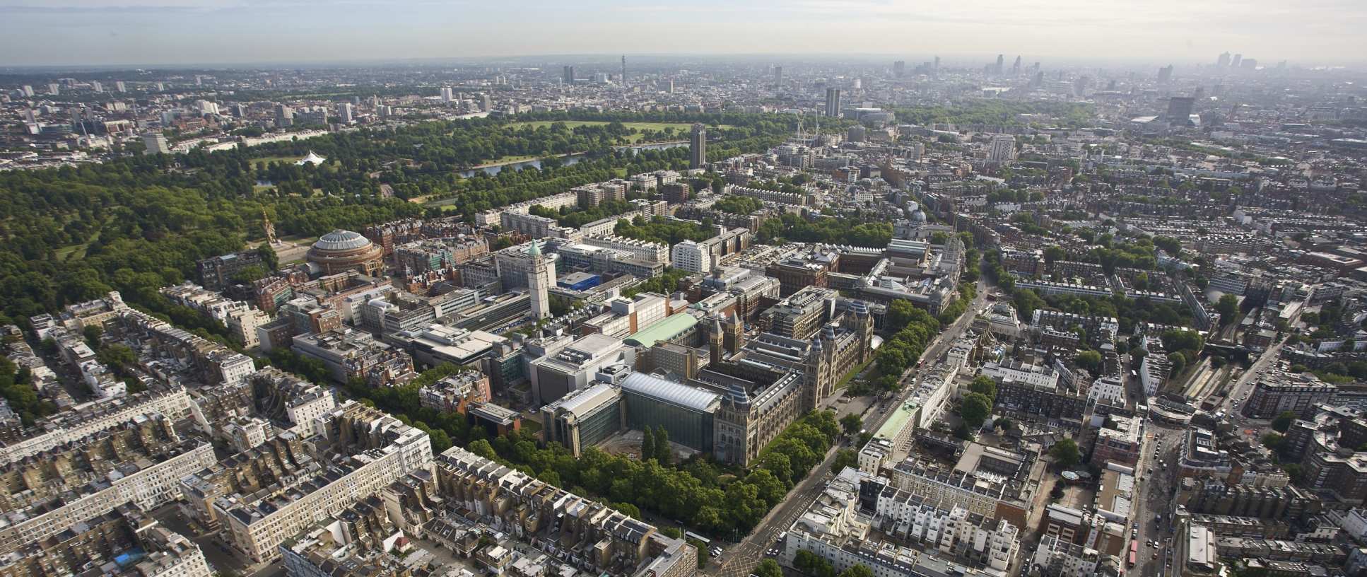 Aerial shot of South Kensington campus