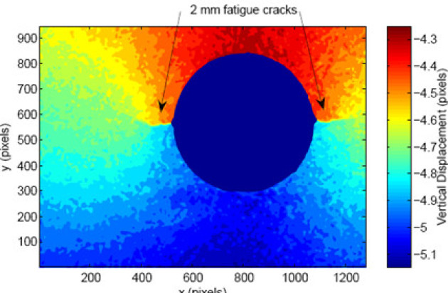 Example of the Use of Digital Image Correlation in Structural Health Monitoring