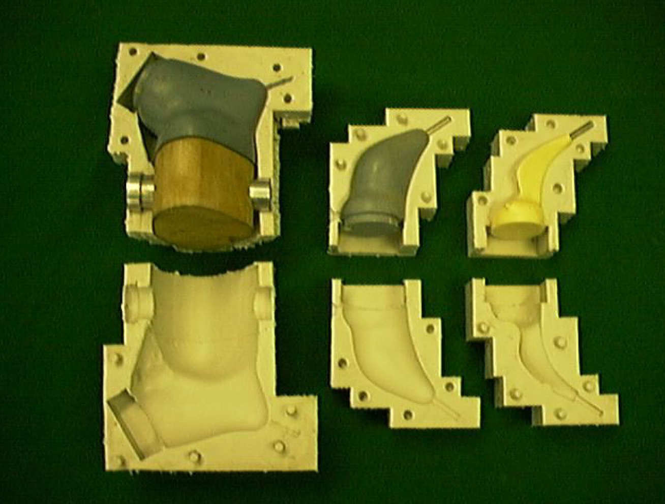 Formers and moulds for the gelatine phantoms, based on the Limbs & Things prostate, that can be scanned using ultrasound