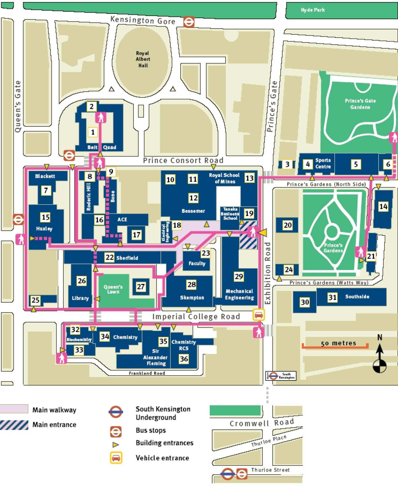 South Kensington map