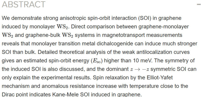 Abstract for our PRL Paper