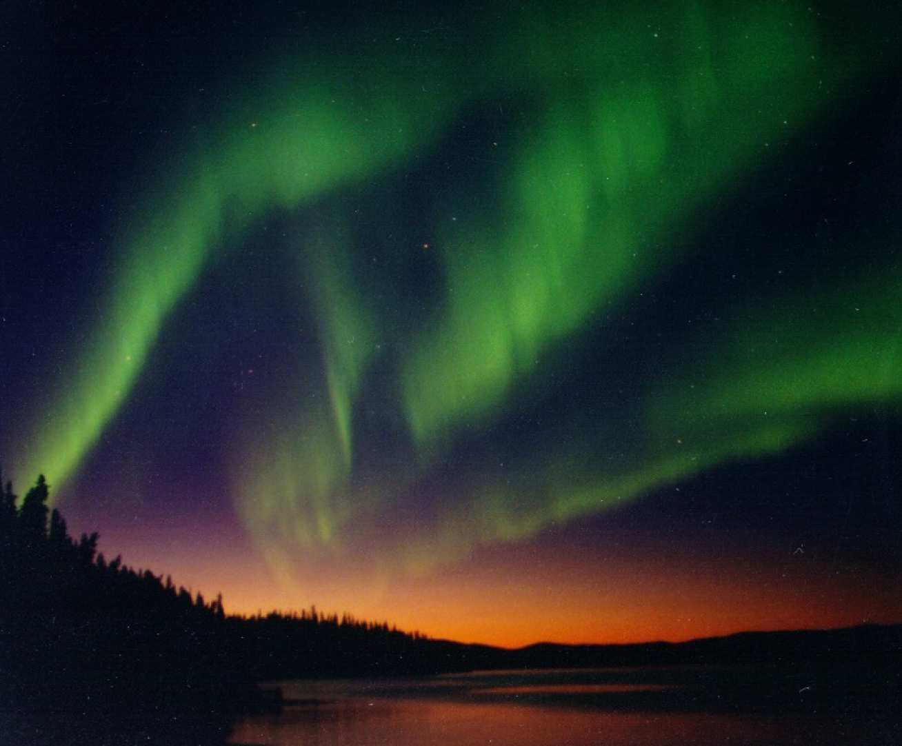 Aurora over Quartz Lake State Park, Alaska. Image credit: Jan Curtis.