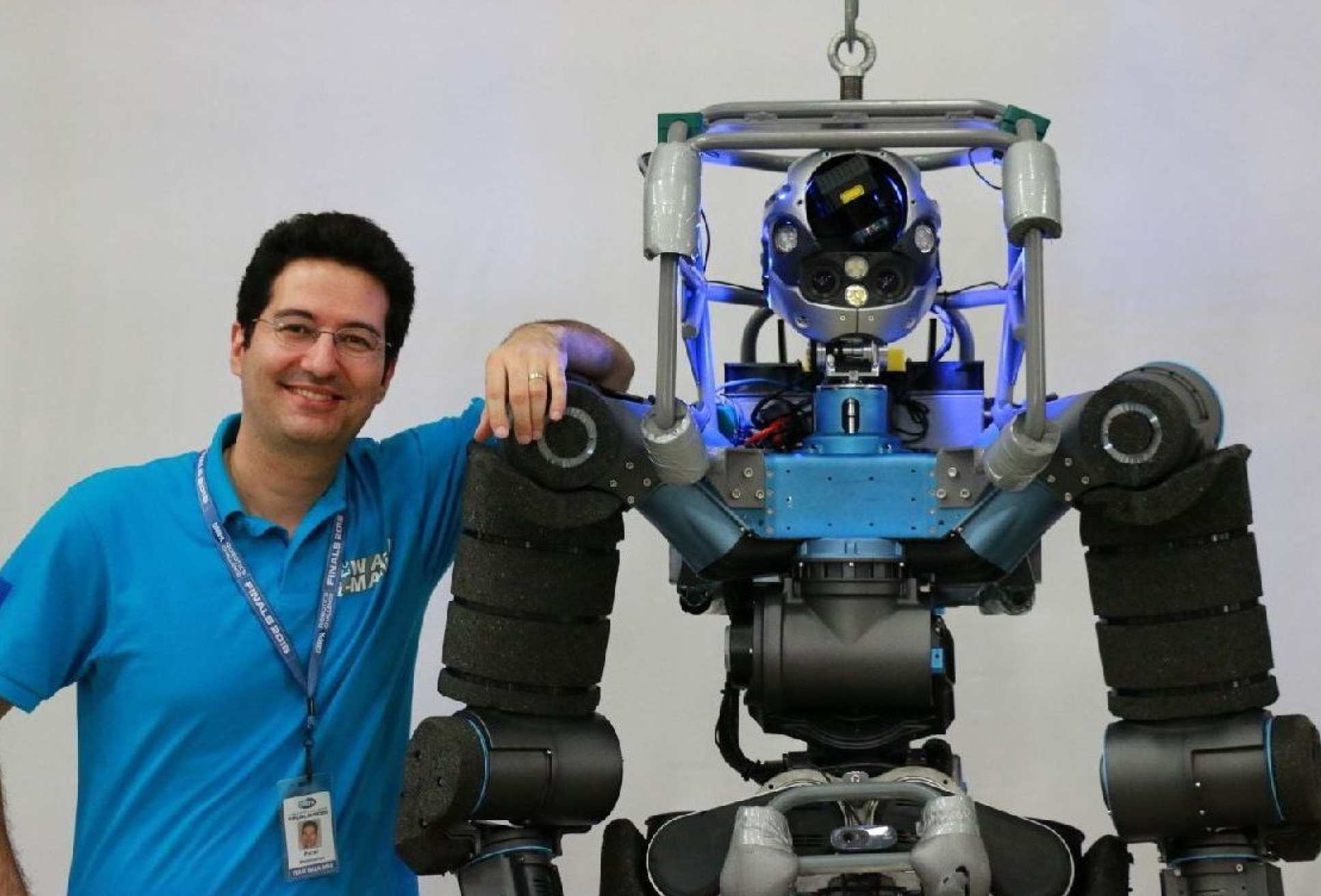 Dr Petar Kormushev with WALK-MAN at DARPA Robotics Challenge (USA)