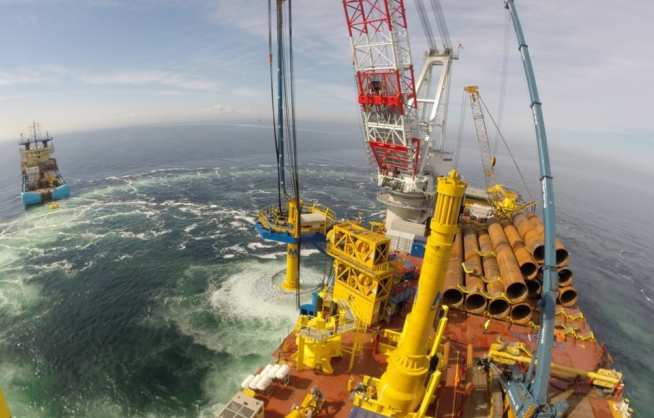 Figure 2: Production piling at Wikinger