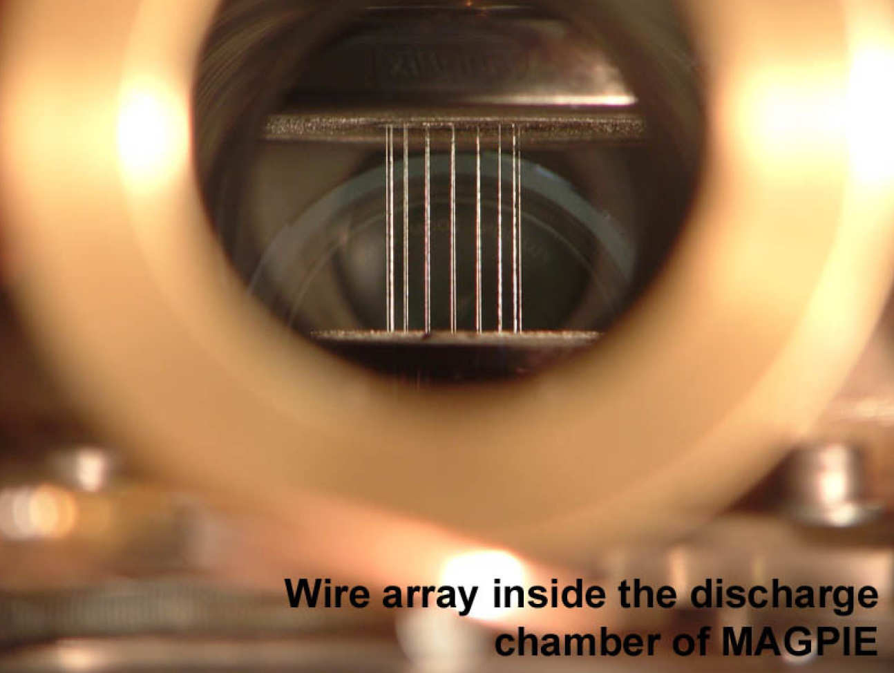 Wire array inside the discharge chamber of MAGPIE