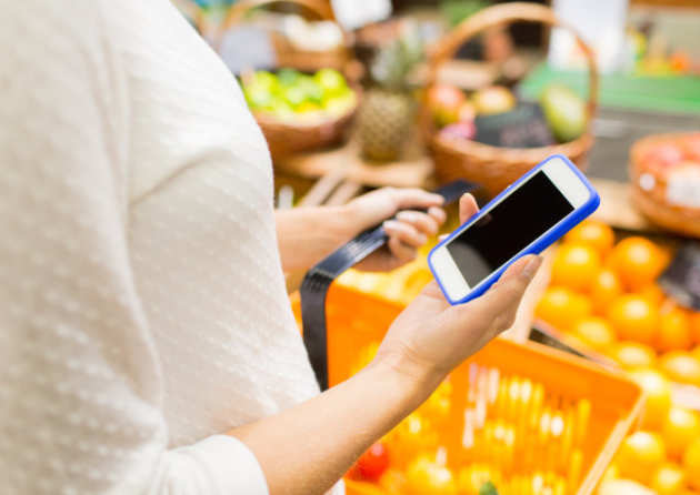 Phone in supermarket