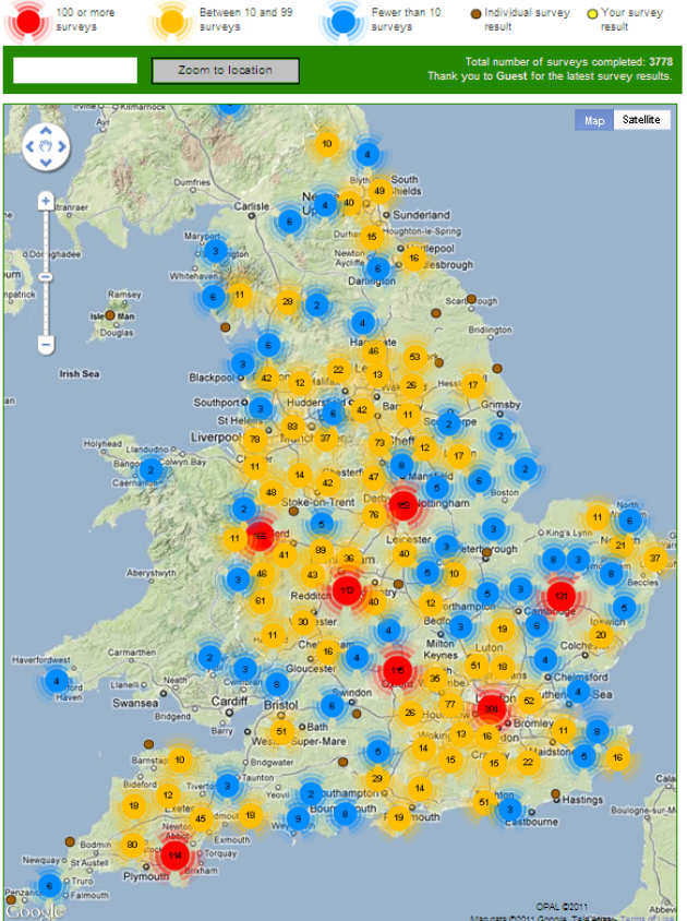 Survey Results Map