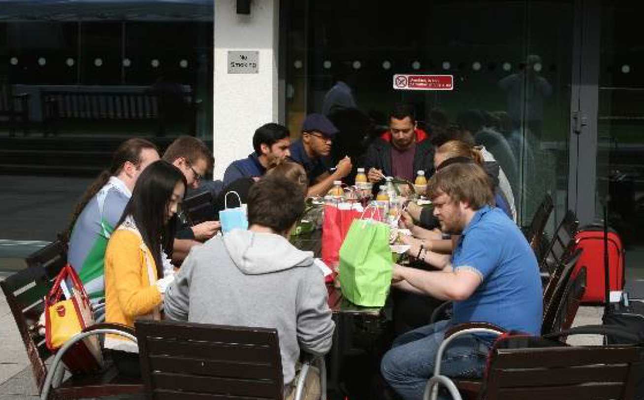   Friday's 'al-fresco' lunch