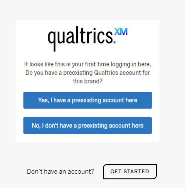 Qualtrics login page