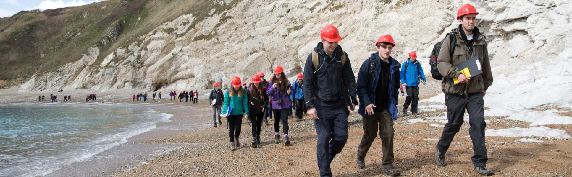 Students on a geology field trip